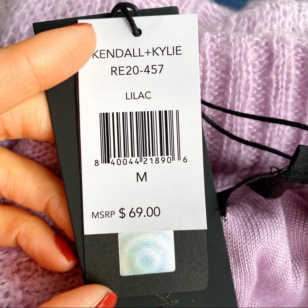 💜 KENDALL & KYLIE LILAC HIGH WAIST CHUNKY KNIT MIDI SKIRT! - Picture 5 of 12